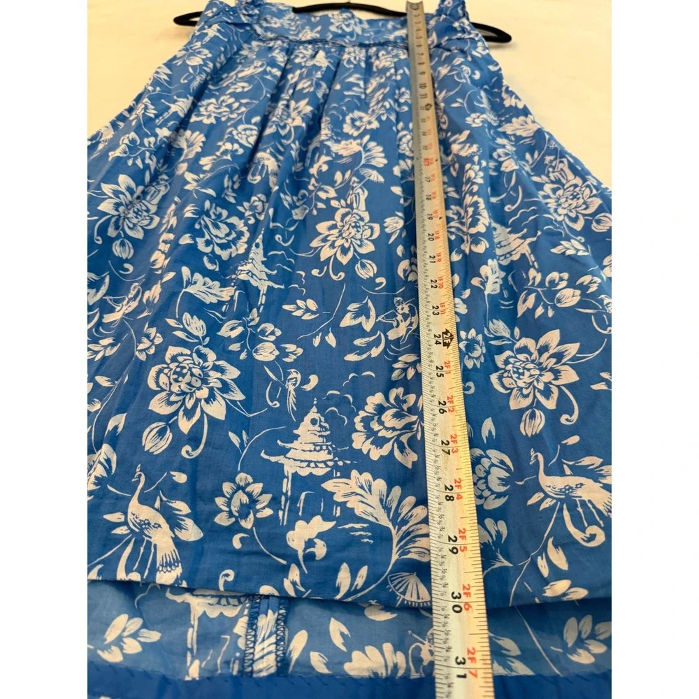 Tea Collection Girls Floral Toile Pagoda Dress Size 8 Sleeveless Ruffle